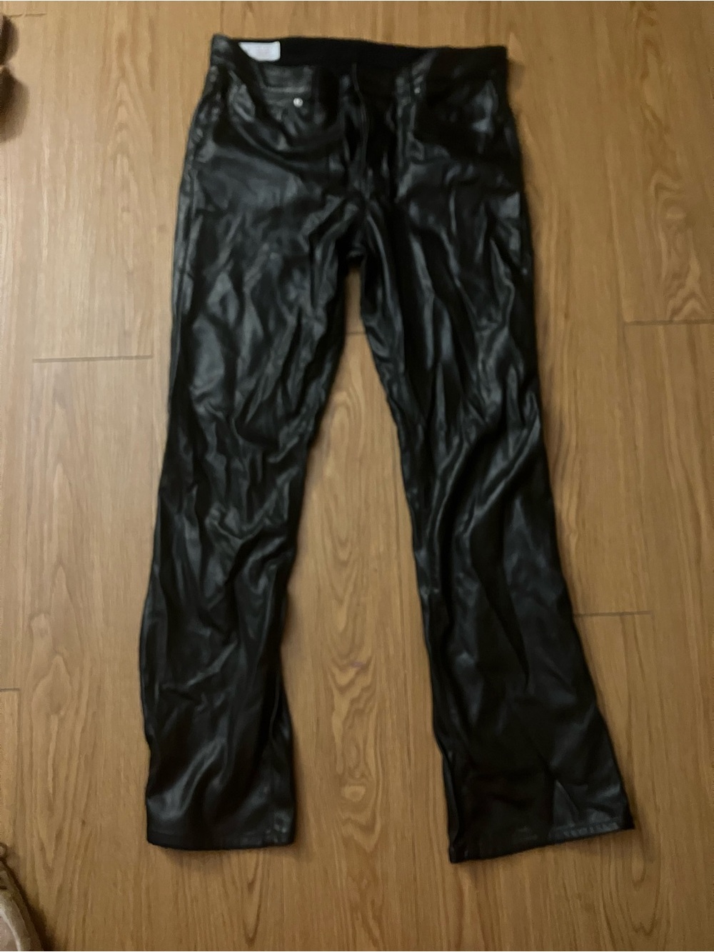 GAP Black Faux Leather Baby Boot Mid Rise Jeans